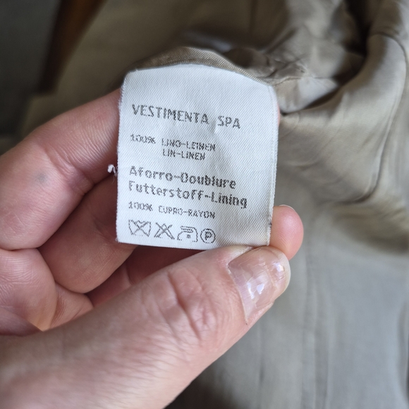 Giorgio Armani Classic Tan Suit 100% Linen - Picture 14 of 16